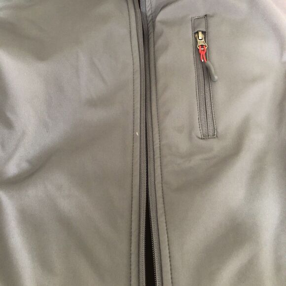 IZOD Jacket Men's Size L Gray L/S Fleece Lined Full Zip Front/Pockets EUC - Picture 7 of 8